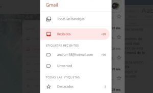 Gmail desde el móvil